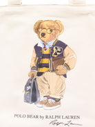 Borsa shopper tote per bambini Polo Ralph Lauren Kids bianco con stampa Polo Bear 9AR021 J9F Ralph Lauren kids 