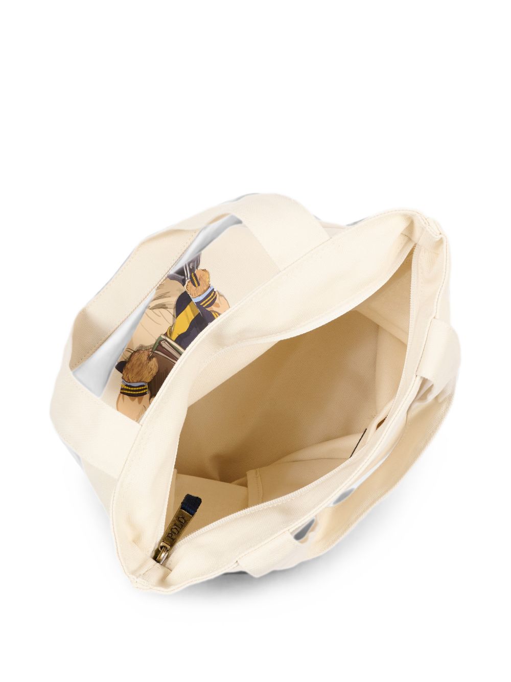 Borsa shopper tote per bambini Polo Ralph Lauren Kids bianco con stampa Polo Bear 9AR021 J9F Ralph Lauren kids 