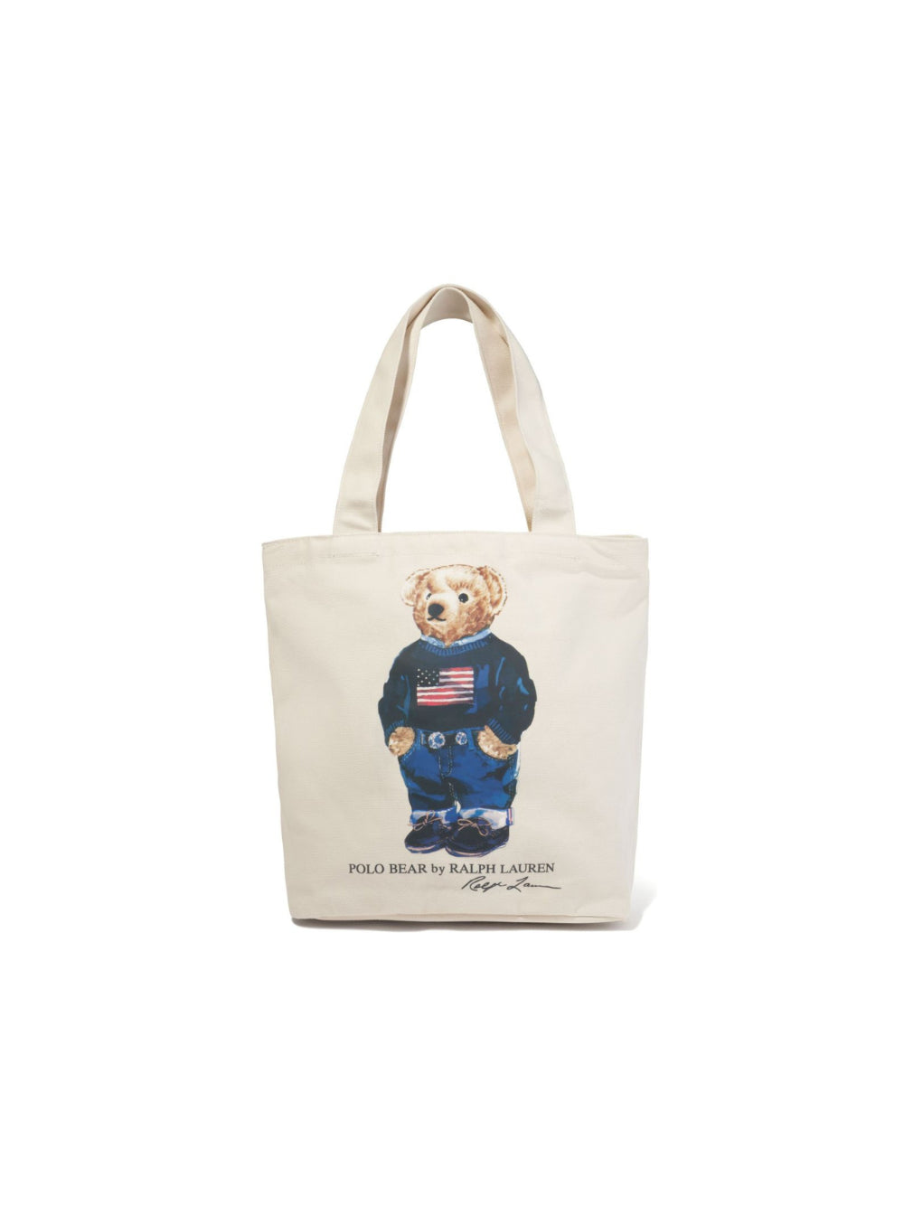 Borsa a spalla per bambini Polo Ralph Lauren Kids bianca con stampa Polo Bear sul davanti 9AR021 W3Y Ralph Lauren kids 