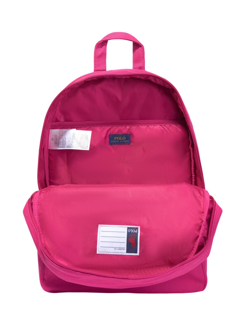 Zaino per bambina Polo Ralph Lauren Kids fucsia con caratteristico motivo Polo Pony 9AR071 AFX Ralph Lauren kids 