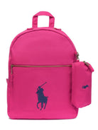 Zaino per bambina Polo Ralph Lauren Kids fucsia con caratteristico motivo Polo Pony 9AR071 AFX Ralph Lauren kids 