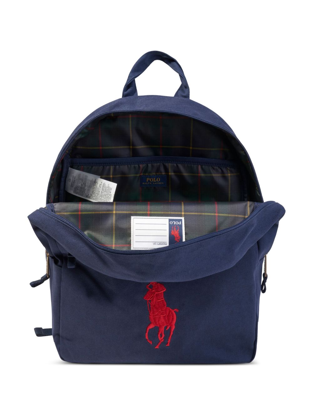 Zaino per bambino Polo Ralph Lauren Kids blu con caratteristico motivo Polo Pony 9AR071 BVC Ralph Lauren kids 