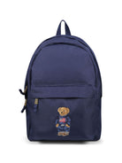 Zaino per bambini Ralph Lauren Kids blu navy con orsetto ricamato sul davanti 9AR149 BVC Ralph Lauren kids 