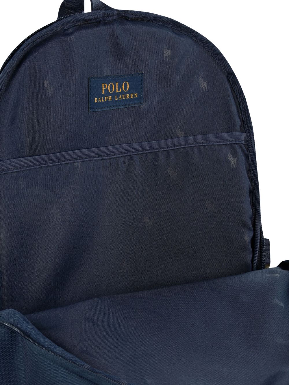 Zaino per bambini Ralph Lauren Kids blu navy con stampa logo sul davanti 9AR151 BVC Ralph Lauren kids 