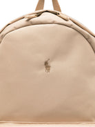 Zaino per bambini Ralph Lauren Kids beige con logo ricamato sul davanti 9AR151 X78 Ralph Lauren kids 