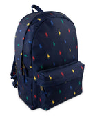 Zaino per bambini Polo Ralph Lauren Kids blu con caratteristico motivo Polo Pony all-over 9AR153 BCV Ralph Lauren kids 
