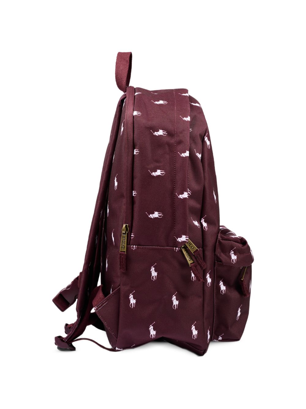 Zaino per bambini Polo Ralph Lauren Kids marrone con motivo Polo Pony all-over 9AR153 R4S Ralph Lauren kids 