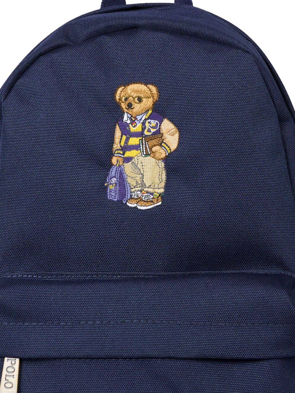 Zaino per bambini Polo Ralph Lauren Kids blu con ricamo Teddy Bear sul davanti 9AR173 BK9 Ralph Lauren kids 