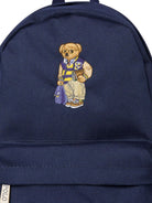Zaino per bambini Polo Ralph Lauren Kids blu con ricamo Teddy Bear sul davanti 9AR173 BK9 Ralph Lauren kids 