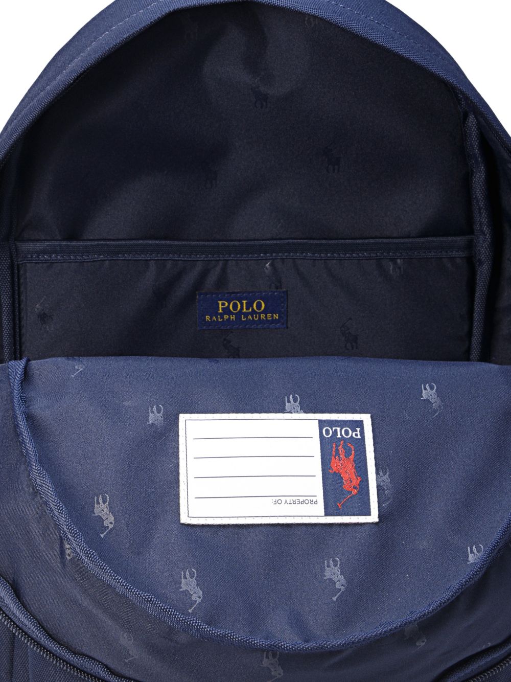 Zaino per bambino Polo Ralph Lauren Kids blu con ricamo Polo Pony 9AR187 BCV Ralph Lauren kids 