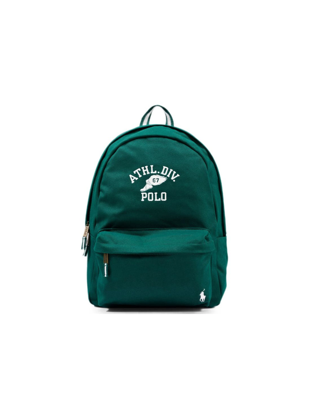 Zaino per bambini Polo Ralph Lauren Kids verde con logo ricamato sul davanti 9AR195 F9K Ralph Lauren kids 