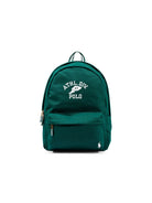 Zaino per bambini Polo Ralph Lauren Kids verde con logo ricamato sul davanti 9AR195 F9K Ralph Lauren kids 