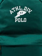 Zaino per bambini Polo Ralph Lauren Kids verde con logo ricamato sul davanti 9AR195 F9K Ralph Lauren kids 