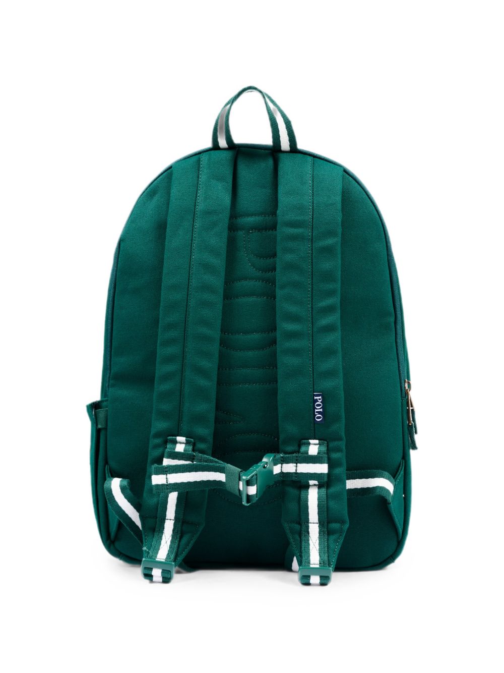 Zaino per bambini Polo Ralph Lauren Kids verde con logo ricamato sul davanti 9AR195 F9K Ralph Lauren kids 
