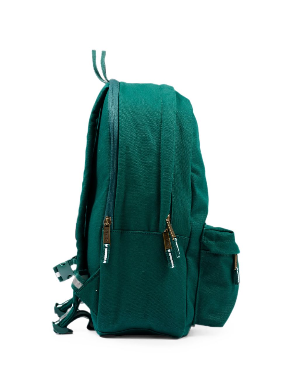 Zaino per bambini Polo Ralph Lauren Kids verde con logo ricamato sul davanti 9AR195 F9K Ralph Lauren kids 