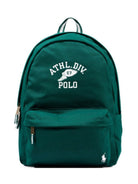 Zaino per bambini Polo Ralph Lauren Kids verde con logo ricamato sul davanti 9AR195 F9K Ralph Lauren kids 