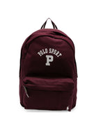 Zaino per bambini Ralph Lauren Kids bordeaux con stampa logo sul davanti 9AR195 R4S Ralph Lauren kids 