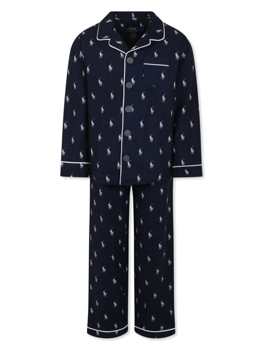 Pigiama per bambini Polo Ralph Lauren Kids blu con motivo Polo Pony P0137 BCV Ralph Lauren kids 