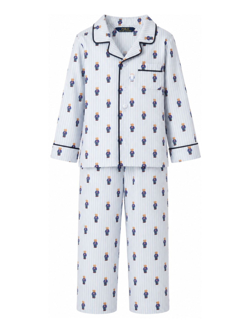 Pigiama per bambini Polo Ralph Lauren Kids azzurro Polo Bear con monogramma P0149 W2O Ralph Lauren kids 