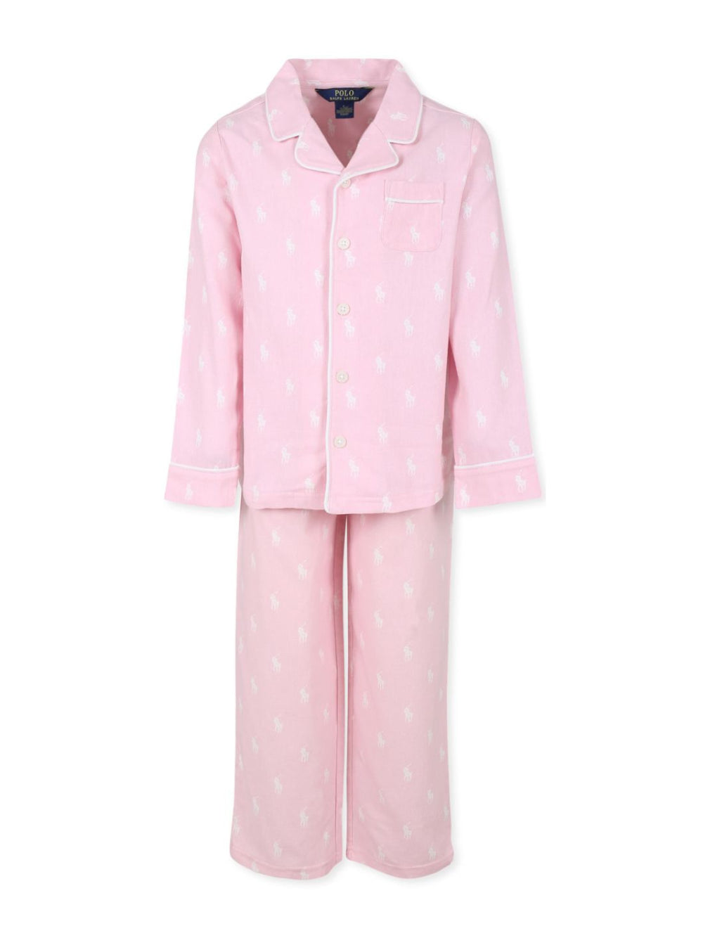 Pigiama per bambina Polo Ralph Lauren Kids rosa con motivo Polo Pony P0150 ADQ Ralph Lauren kids 