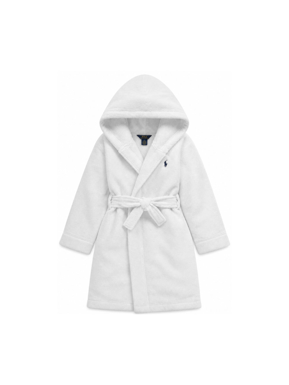 Accappatoio per bambini Polo Ralph Lauren Kids bianco con motivo Polo Pony P0188 001 Ralph Lauren kids 