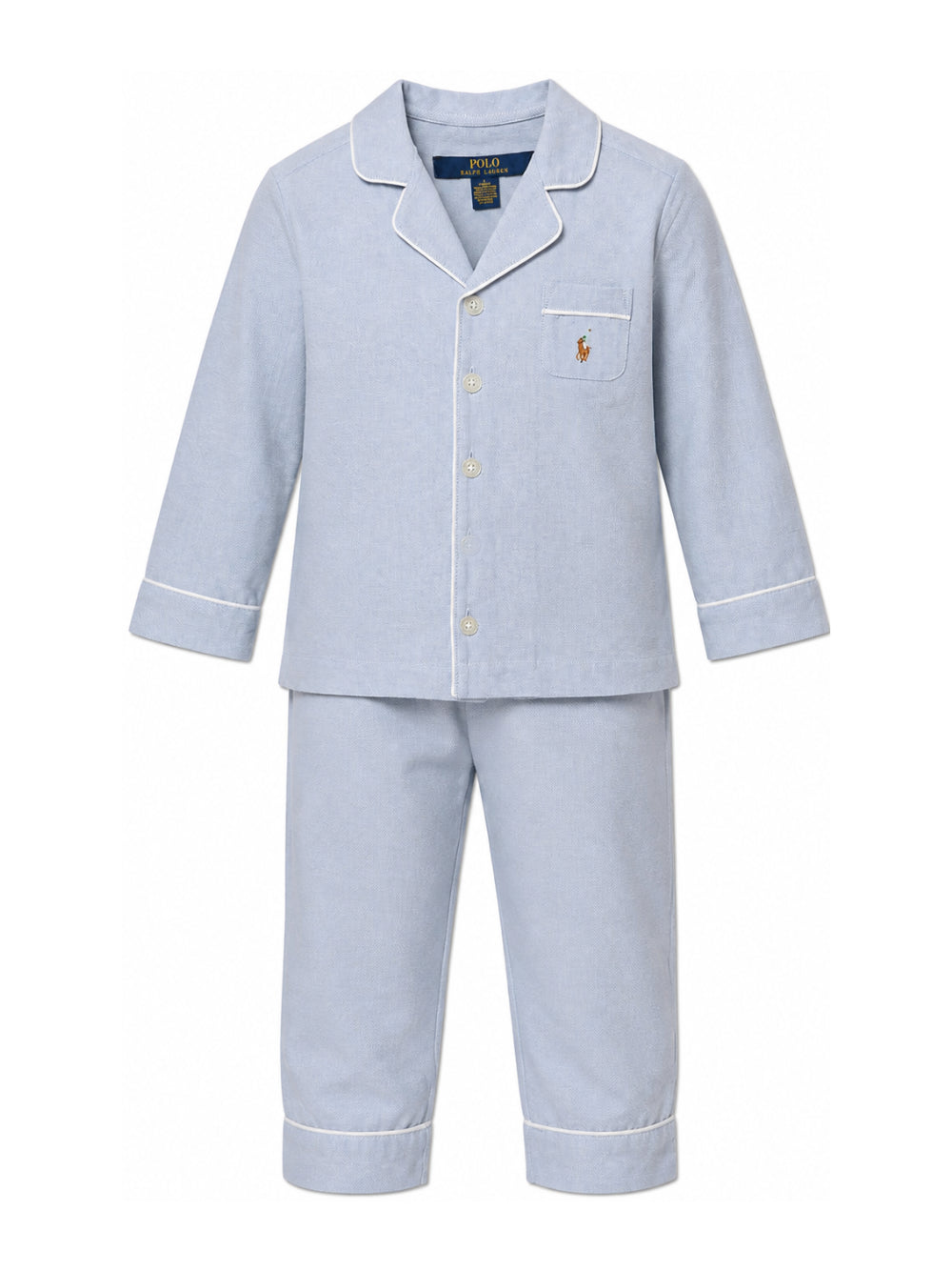 Pigiama per bambino Polo Ralph Lauren Kids azzurro con dettaglio ricamato P0193 BGI Ralph Lauren kids 