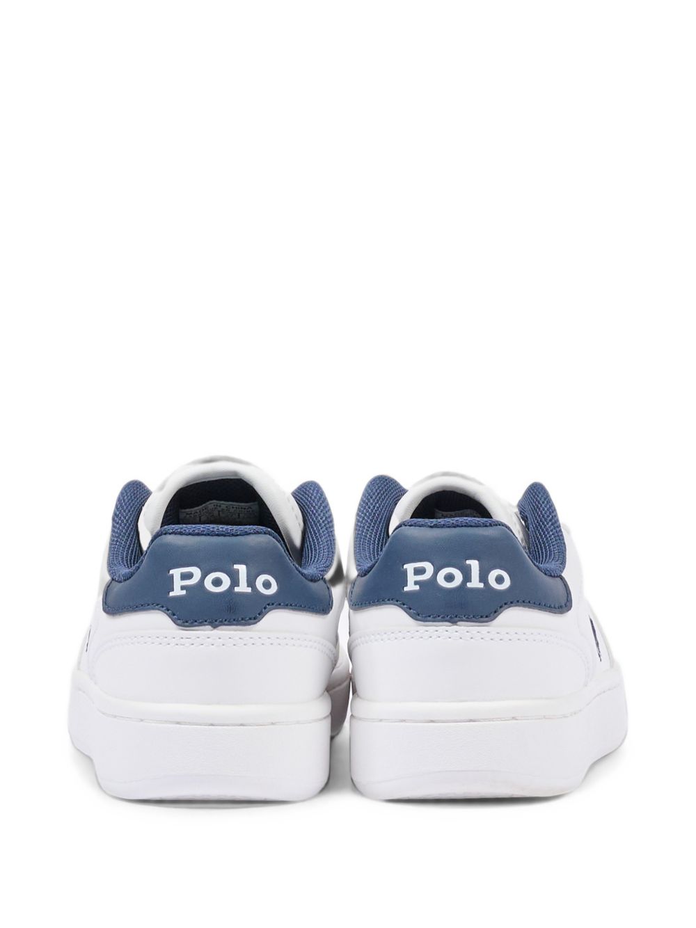 Sneakers per bambino Polo Ralph Lauren Kids bianche con logo ricamato RF103793 WHITE Ralph Lauren kids 