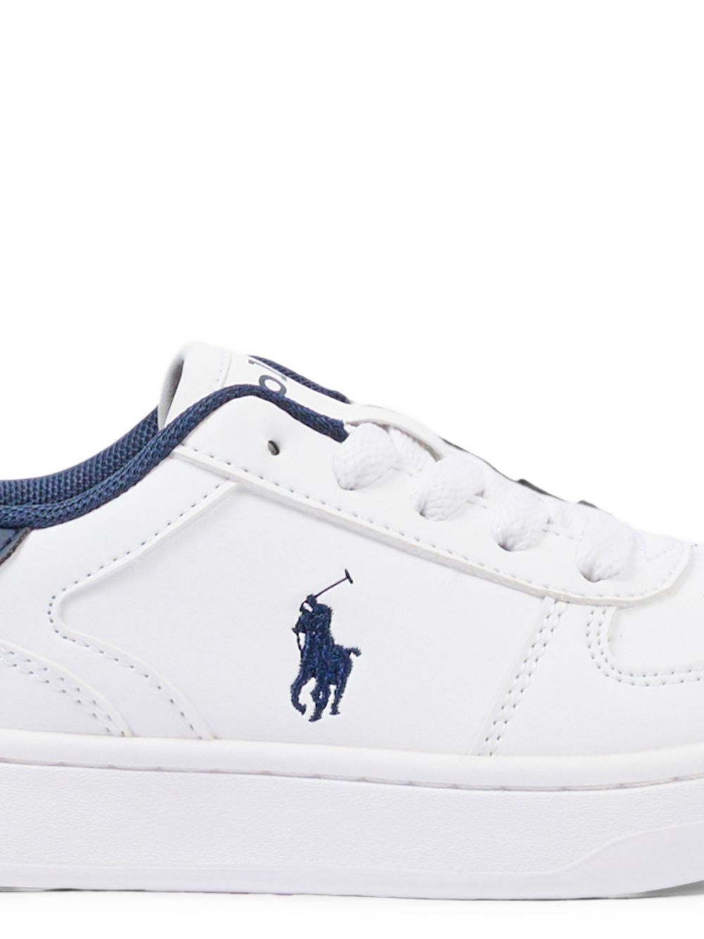 Sneakers per bambino Polo Ralph Lauren Kids bianche con logo ricamato RF103793 WHITE Ralph Lauren kids 