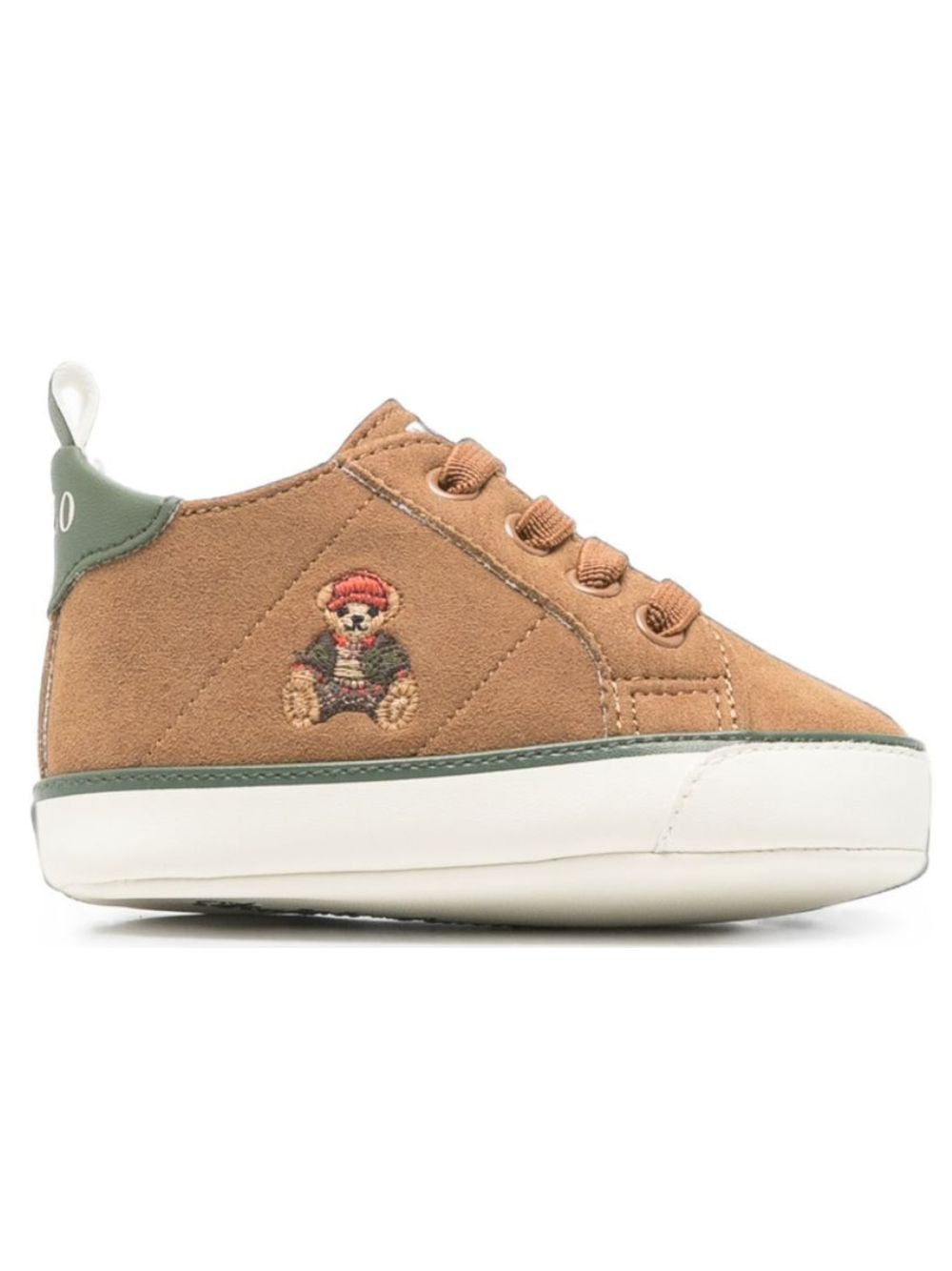 Sneakers Quilton Bear Gore Hi per neonato Polo Ralph Lauren Kids marrone con ricamo RL06198267 SUEDE Ralph Lauren kids 