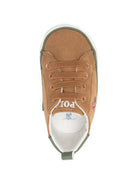 Sneakers Quilton Bear Gore Hi per neonato Polo Ralph Lauren Kids marrone con ricamo RL06198267 SUEDE Ralph Lauren kids 