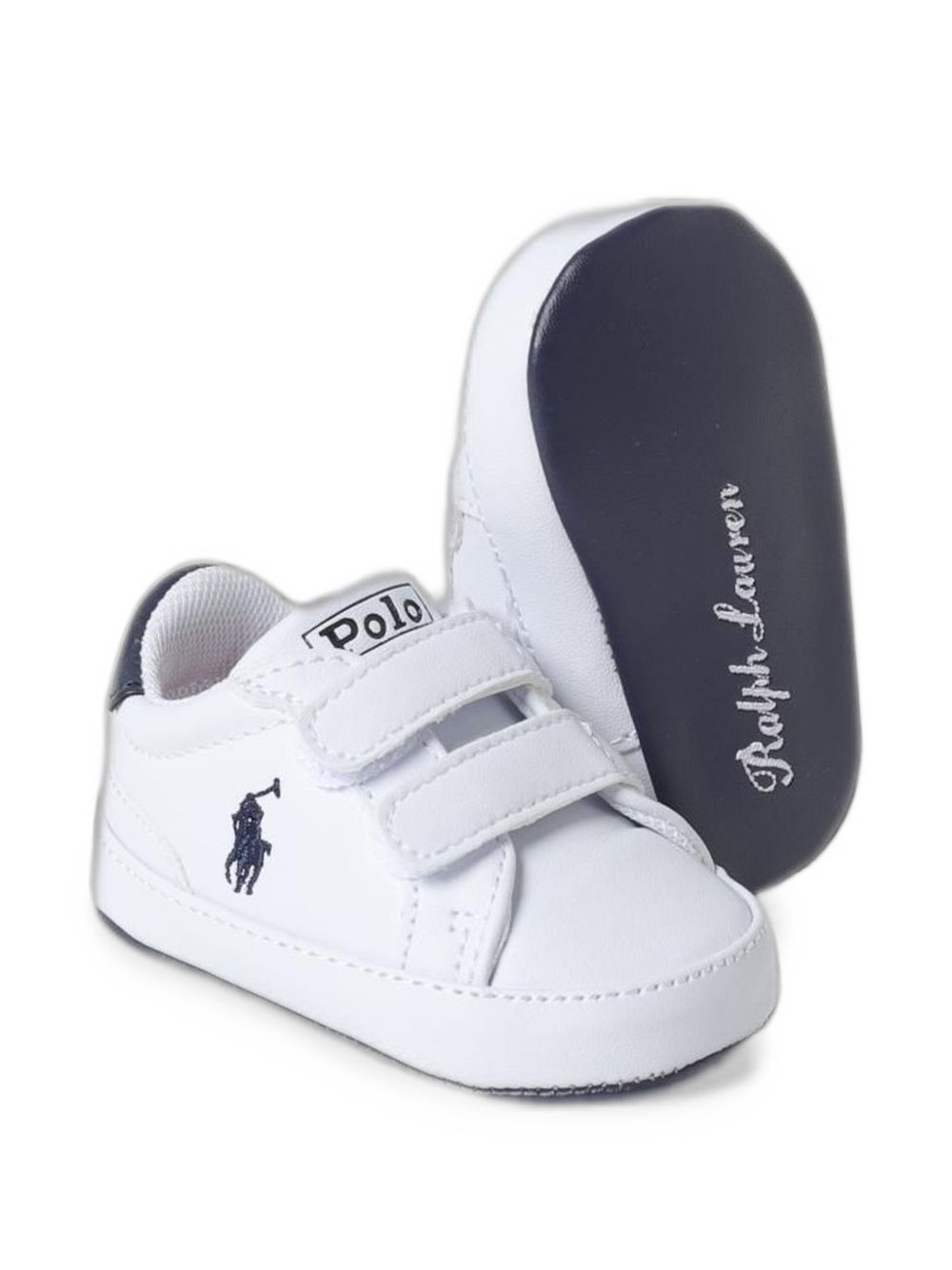 Sneakers per neonato Polo Ralph Lauren Kids bianche con chiusura a strappo RL100731 WHITE Ralph Lauren kids 