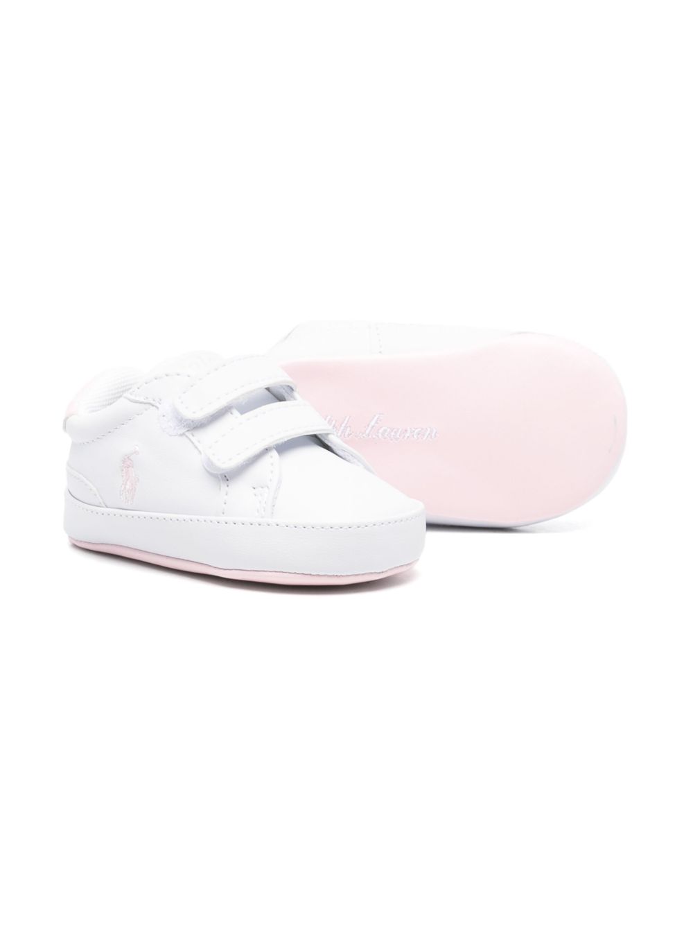 Sneakers per neonata Polo Ralph Lauren Kids bianche con motivo Polo Pony RL100733 WHITE Ralph Lauren kids 