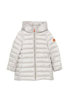 Giubbino per bambina Save The Duck Kids grigio chiaro con finitura trapuntata J40279G IRIS26 40019 SAVE THE DUCK 