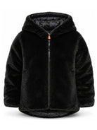 Giubbino per bambina Save The Duck Kids nero con cappuccio J31153G FURY23 10000 SAVE THE DUCK KIDS 