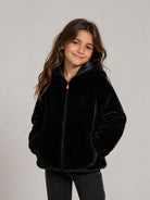Giubbino per bambina Save The Duck Kids nero con cappuccio J31153G FURY23 10000 SAVE THE DUCK KIDS 