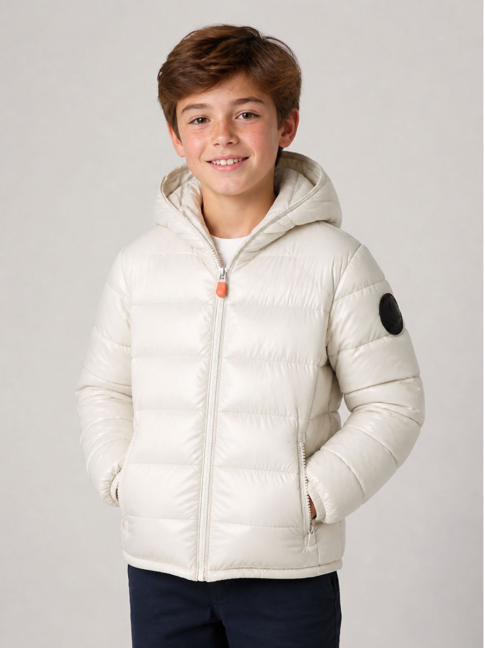 Giubbino per bambini Save The Duck Kids bianco con design trapuntato J31280B LOVE21 00002 SAVE THE DUCK KIDS 