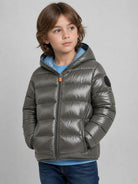 Giubbino per bambino Save The Duck Kids grigio lucido con cappuccio J31280B LOVE21 10044 SAVE THE DUCK KIDS 