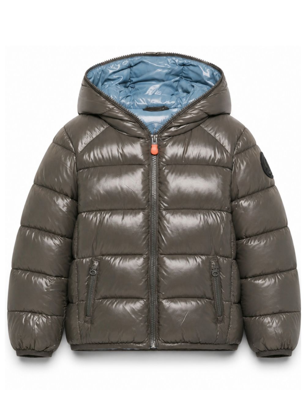 Giubbino per bambino Save The Duck Kids grigio lucido con cappuccio J31280B LOVE21 10044 SAVE THE DUCK KIDS 