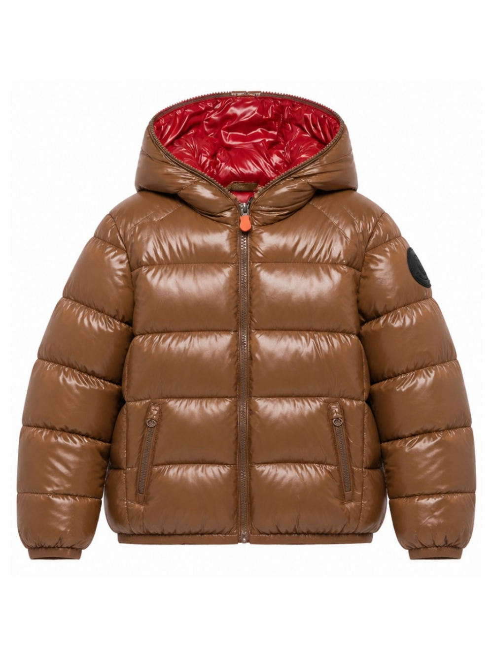 Giubbino per bambino Save The Duck Kids marrone lucido con deisgn trapuntato J31280B LOVE21 40054 SAVE THE DUCK KIDS 
