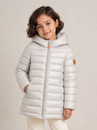Giubbino per bambina Save The Duck Kids grigio chiaro con finitura trapuntata J40279G IRIS26 40019 SAVE THE DUCK KIDS 