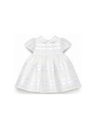 Abito per neonata Simonetta Kids bianco a maniche corte SZ1011 O0075 100 SIMONETTA KIDS 
