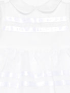 Abito per neonata Simonetta Kids bianco a maniche corte SZ1011 O0075 100 SIMONETTA KIDS 