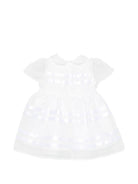 Abito per neonata Simonetta Kids bianco a maniche corte SZ1011 O0075 100 SIMONETTA KIDS 