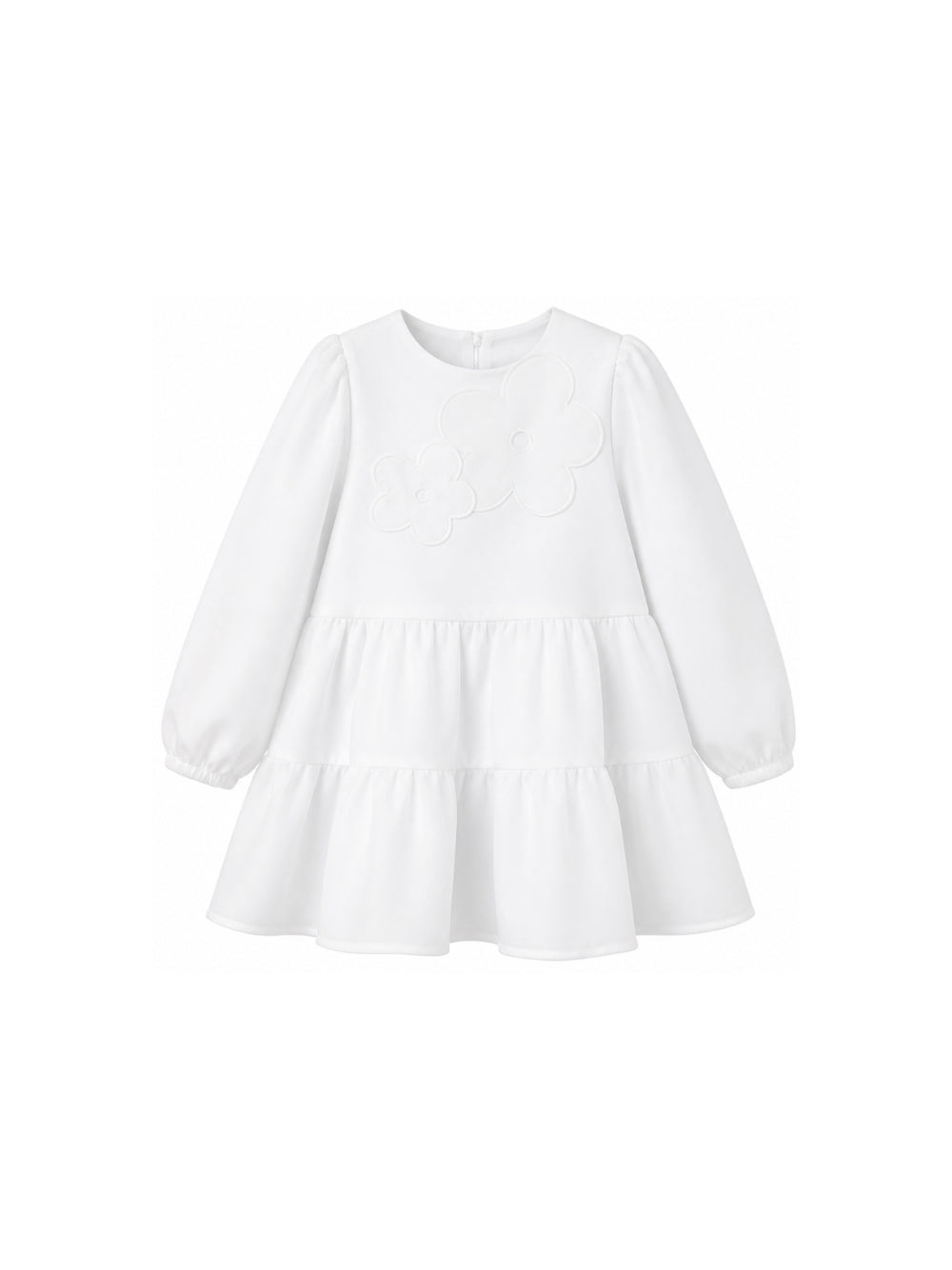 Abito per bambina Simonetta Kids bianco con dettagli floreali SZ1A80 O0075 100 SIMONETTA KIDS 