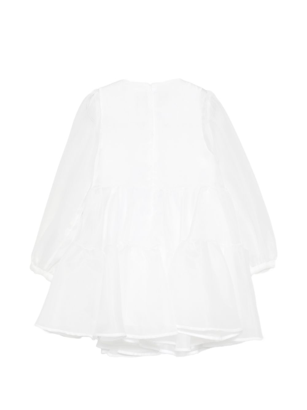 Abito per bambina Simonetta Kids bianco con dettagli floreali SZ1A80 O0075 100 SIMONETTA KIDS 