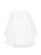 Abito per bambina Simonetta Kids bianco con dettagli floreali SZ1A80 O0075 100 SIMONETTA KIDS 