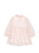 Abito a balze per bambina Simonetta Kids rosa chiaro trasparente SZ1A90 O0075 51E SIMONETTA KIDS 