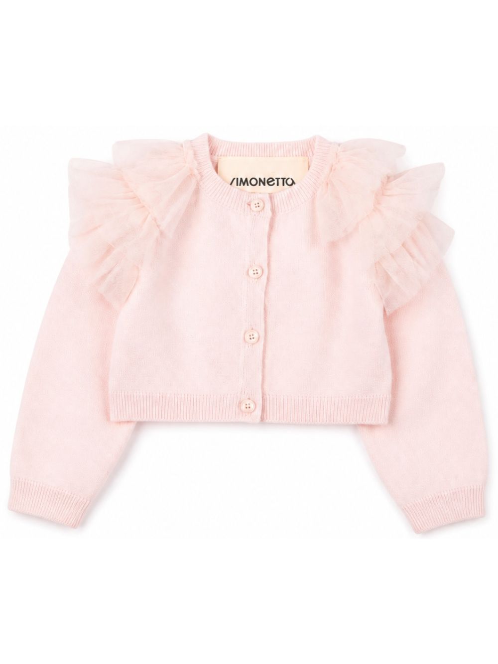 Cardigan per neonata Simonetta Kids rosa con volant SZ9020 W0012 501 SIMONETTA KIDS 