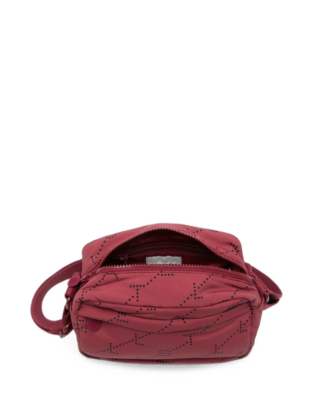 Borsa a spalla per bambina Stella McCartney Kids bordeaux con stampa logo TY0538 Z3652 416NE STELLA McCARTNEY KIDS 