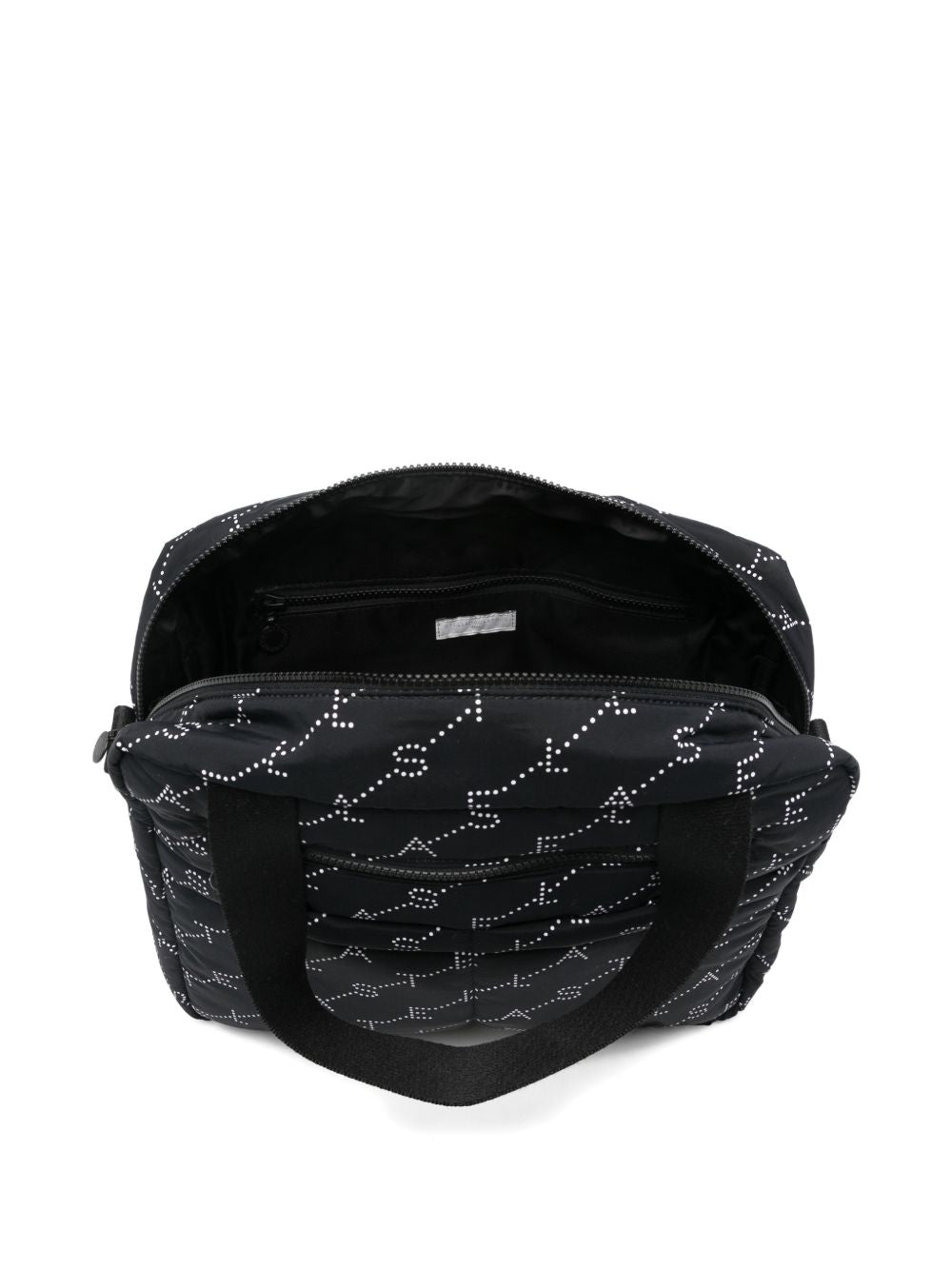 Borsa fasciatoio per neonati Stella McCartney Kids nera trapuntata con tappetino per il cambio e logo TY0548 Z3652 930BC STELLA McCARTNEY KIDS 